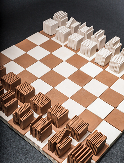Clay chess set